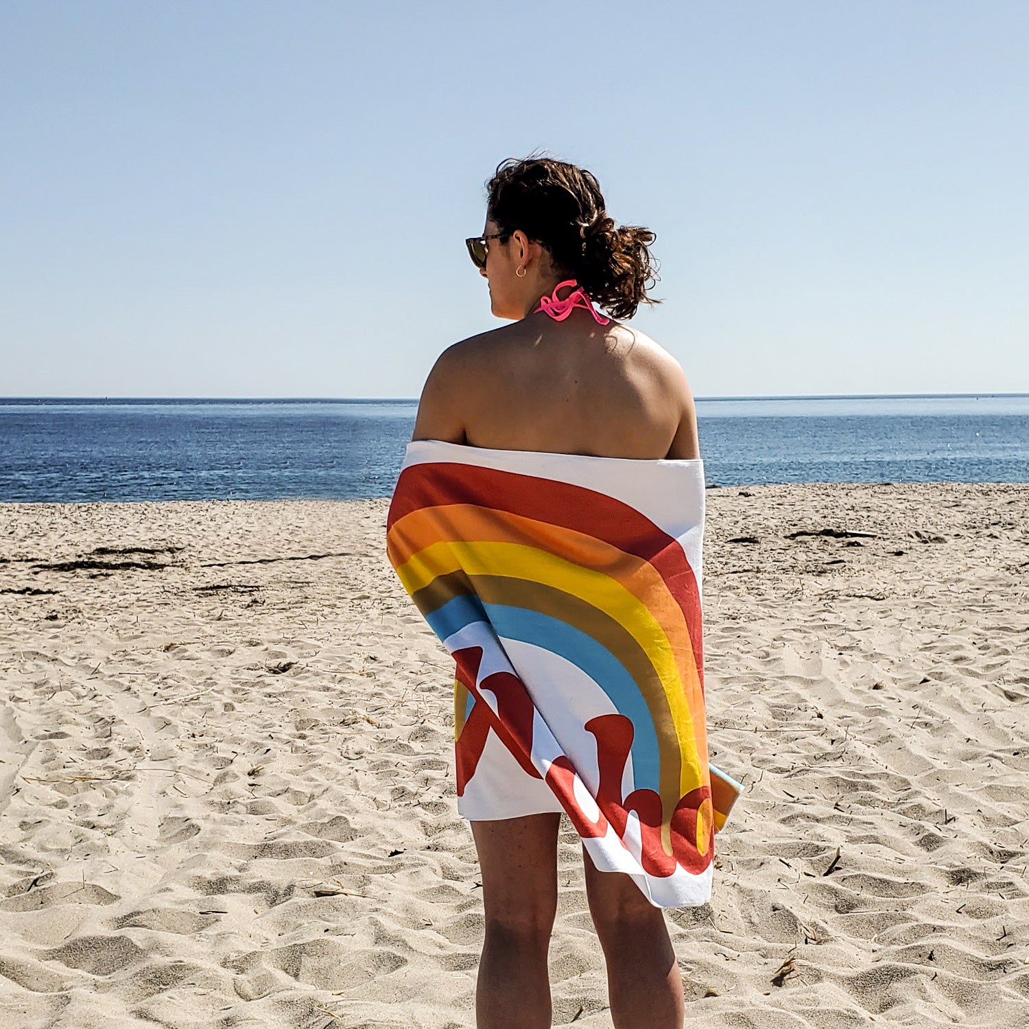 Aloha Rainbow Beach Towel