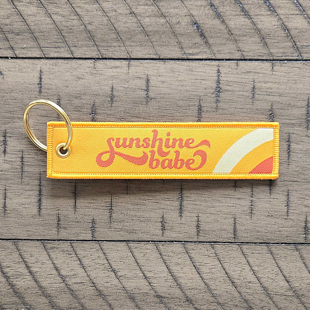 Sunshine Babe Patch Keychain