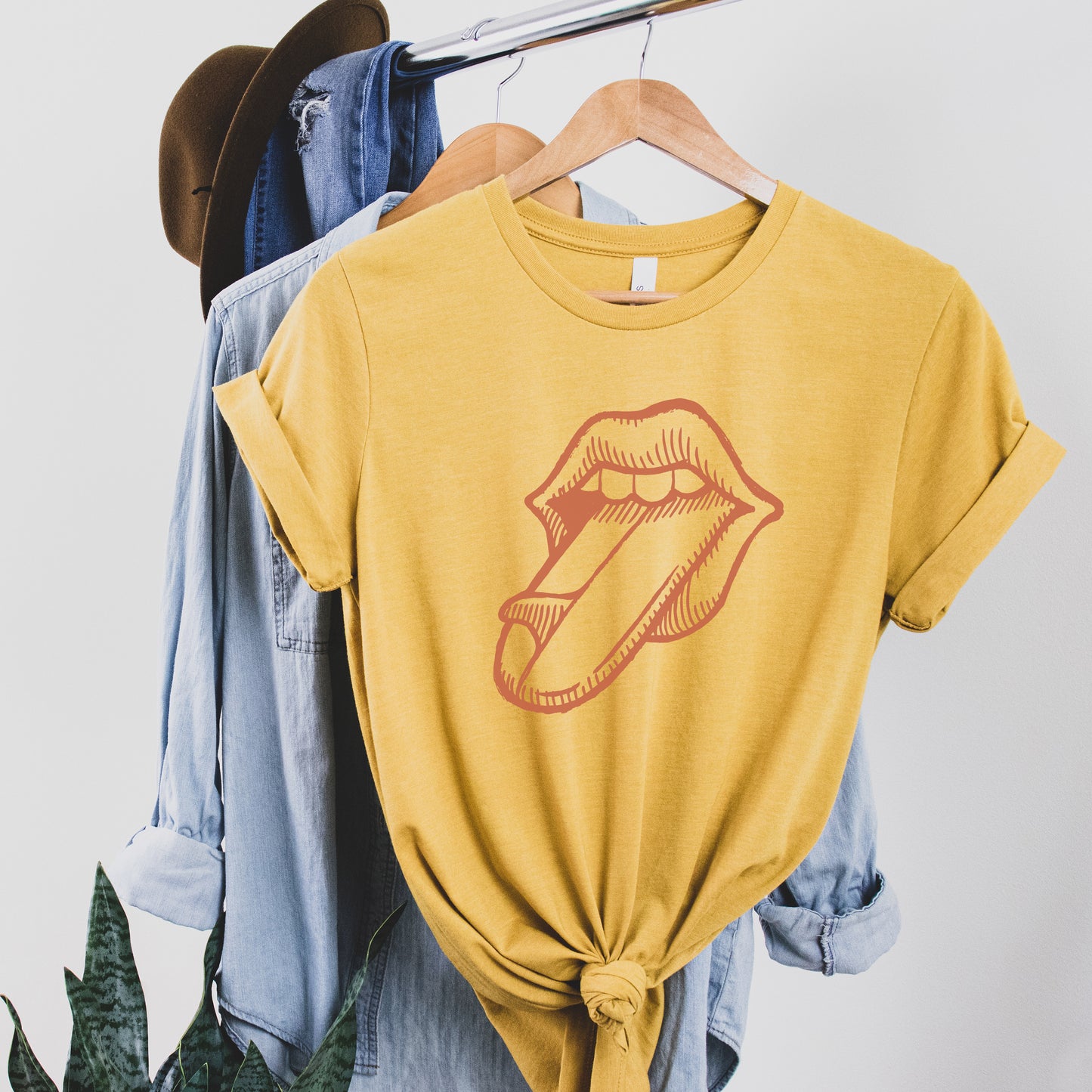 Taste the Wave Tee in Mustard