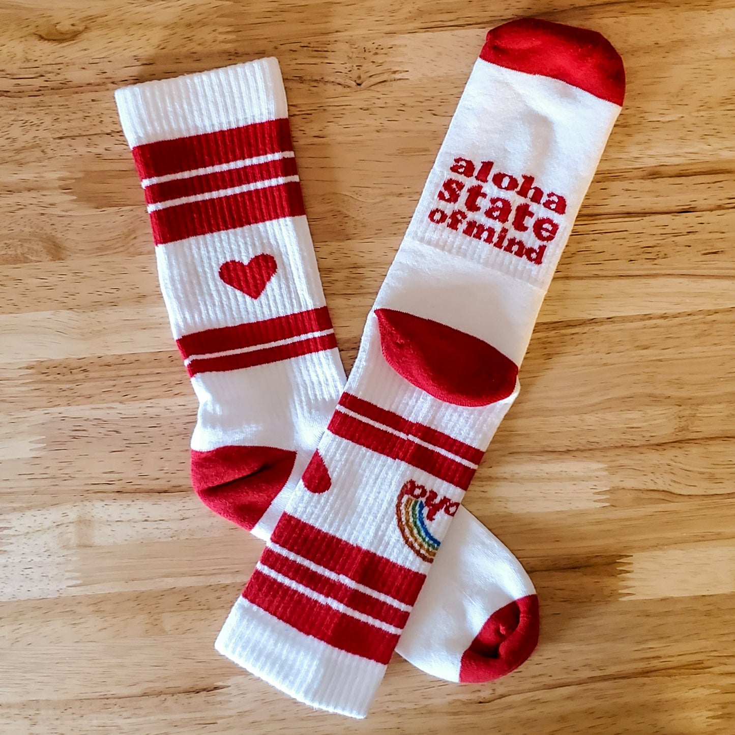 Aloha Rainbow Retro Socks
