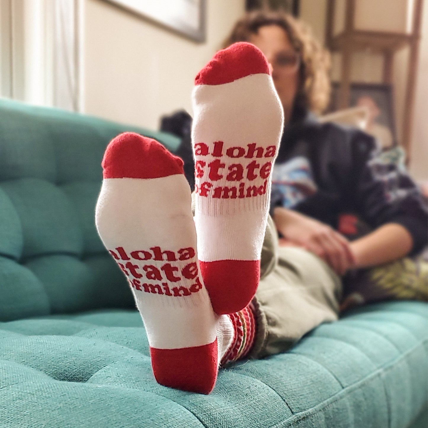 Aloha Rainbow Retro Socks