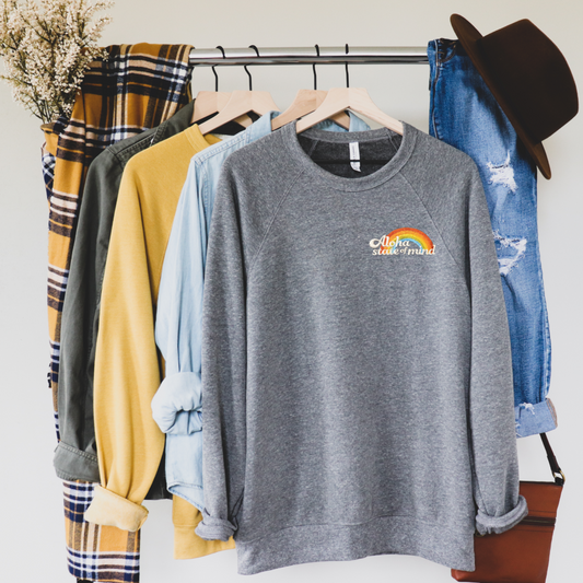 Aloha State of Mind Embroidered Crewneck Sweatshirt