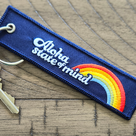 Aloha State of Mind Patch Keychain