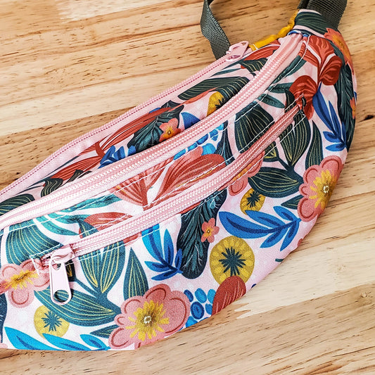 Pink Floral Belt Bag