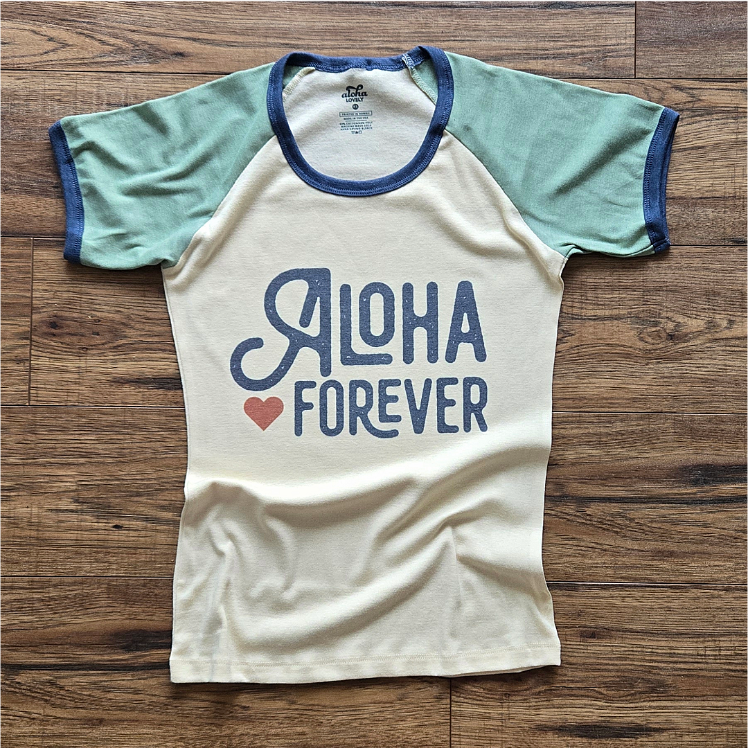 Aloha Forever Retro Ringer Tee