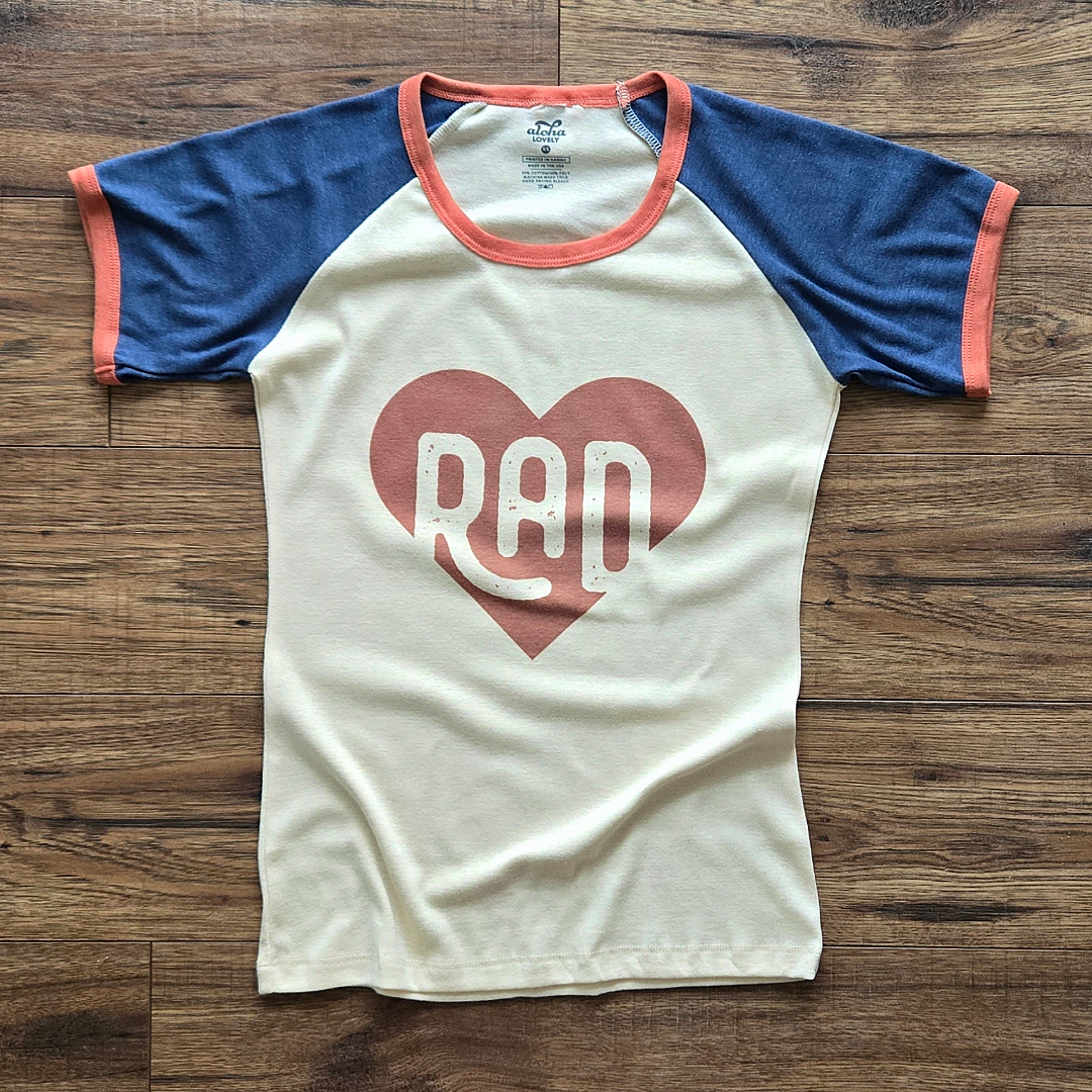 Rad Heart Retro Ringer Tee