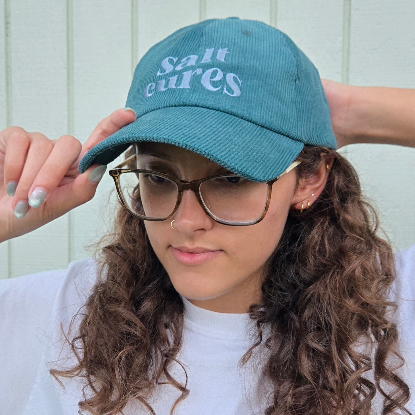 Salt Cures Corduroy Hat in Dark Teal