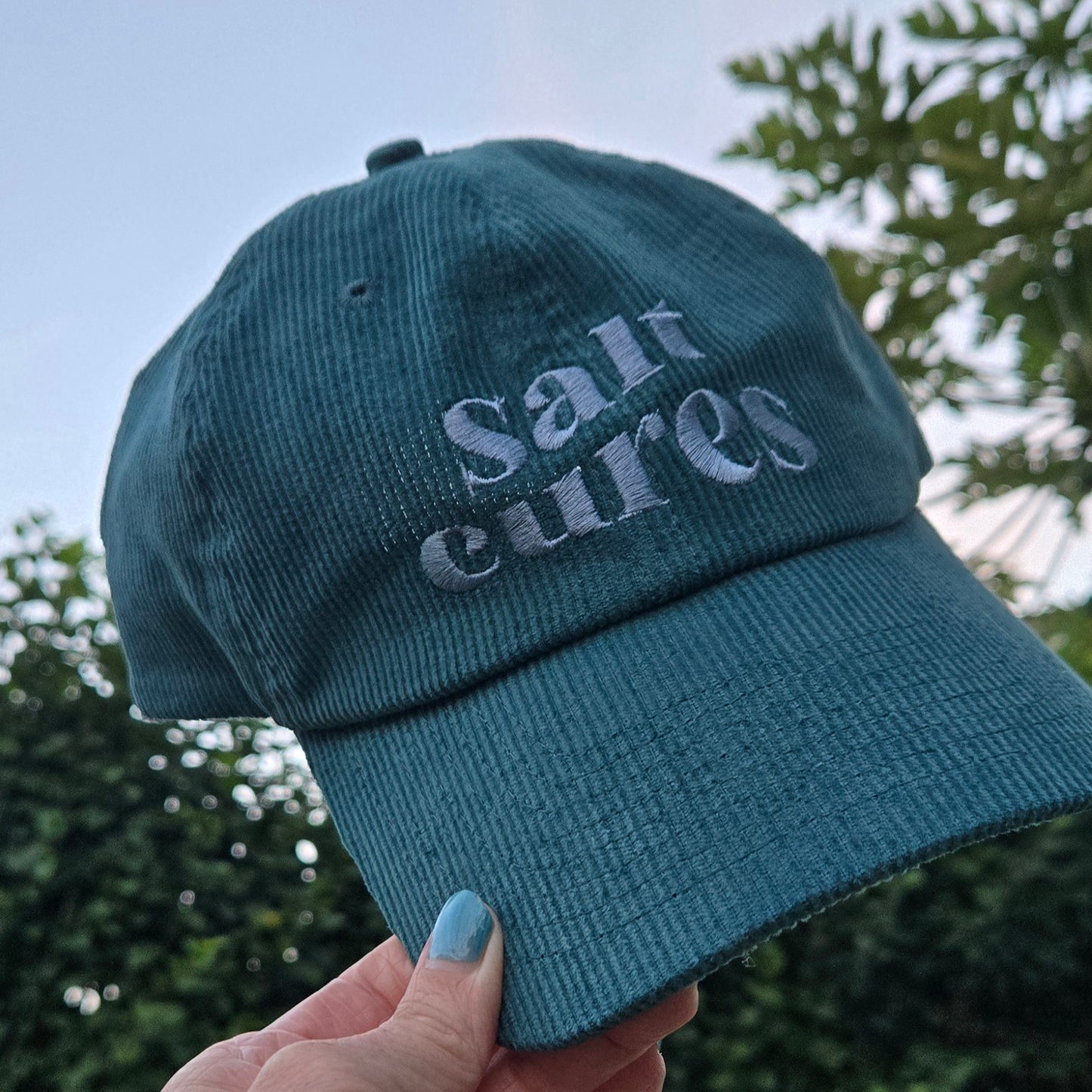Salt Cures Corduroy Hat in Dark Teal