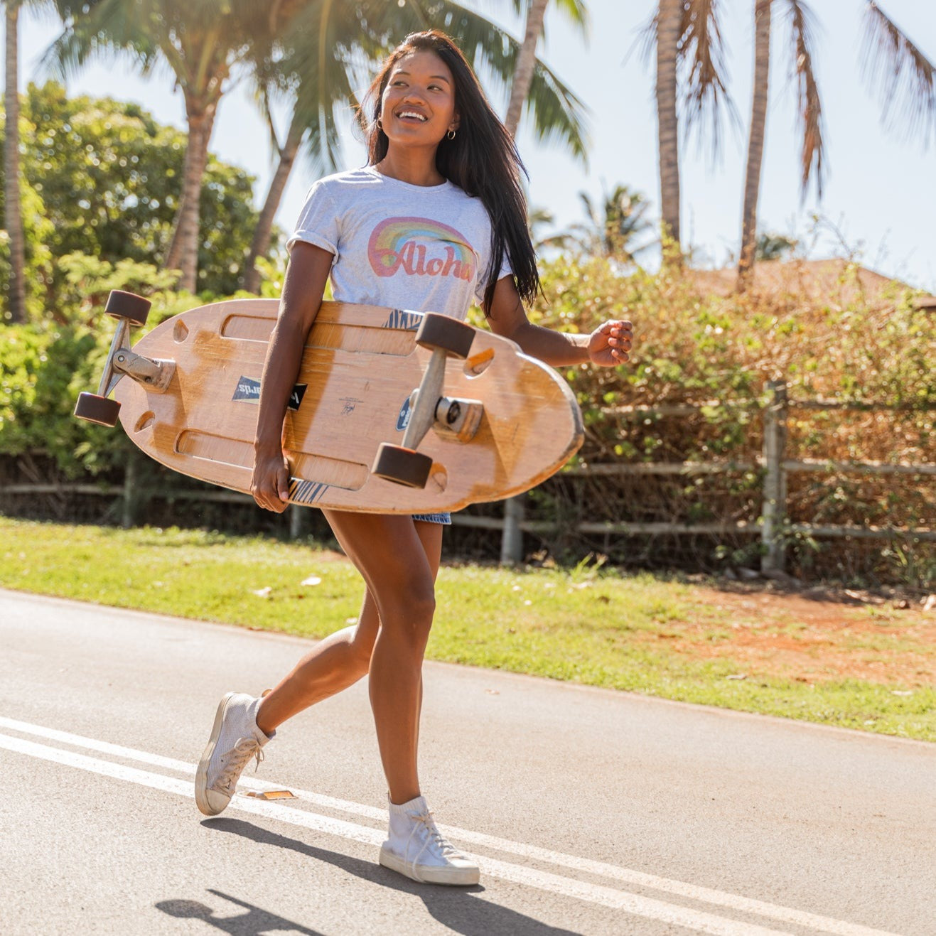 Aloha Retro Rainbow Tee