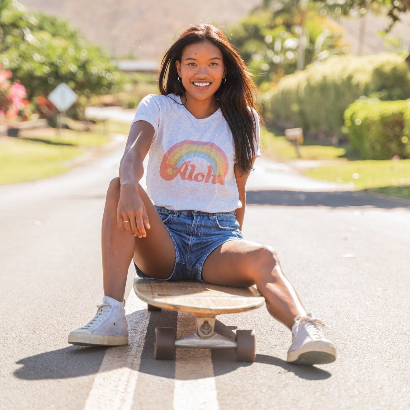 Aloha Retro Rainbow Tee