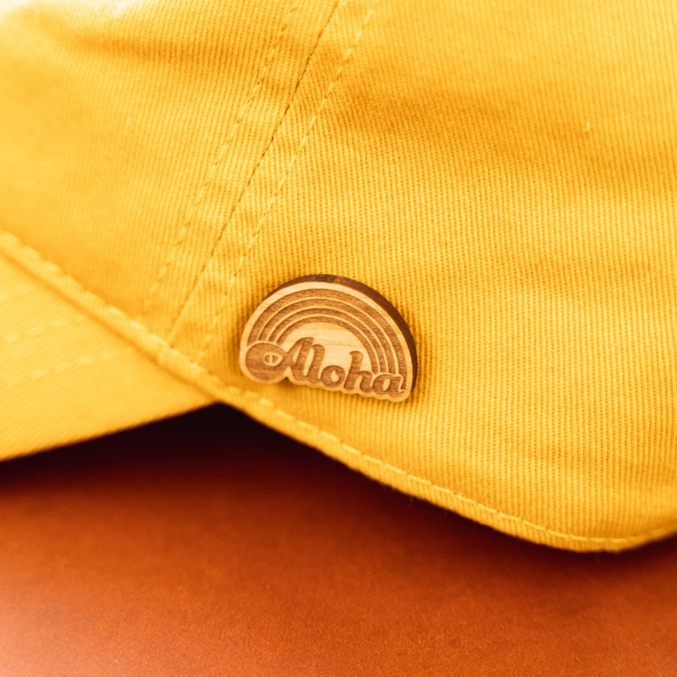 Aloha Retro Rainbow Wooden Pin