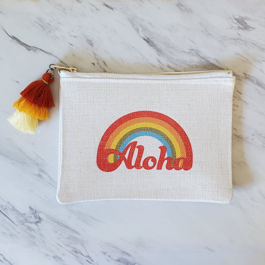 Aloha Retro Rainbow Pouch