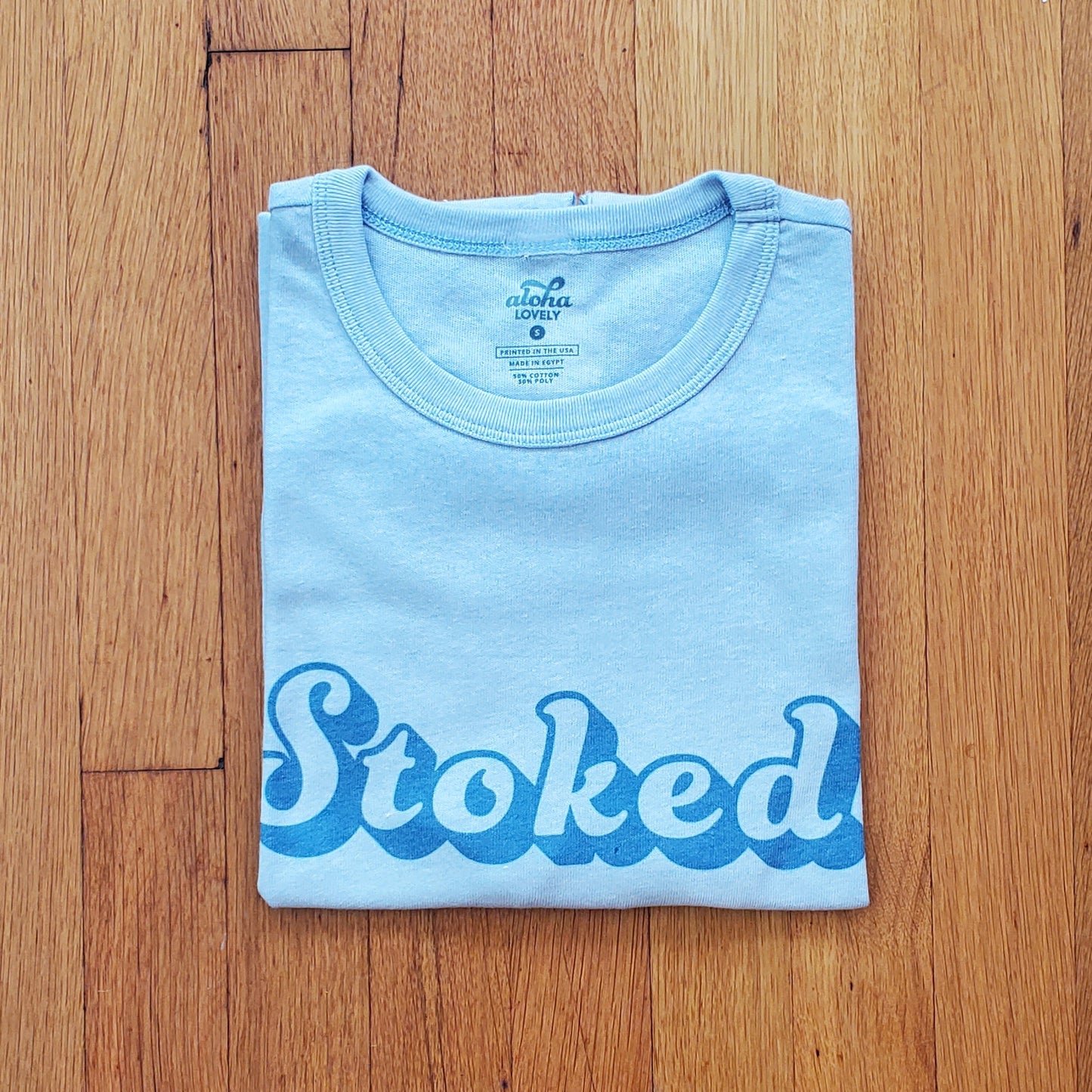 Stoked Tee in Blue Sky