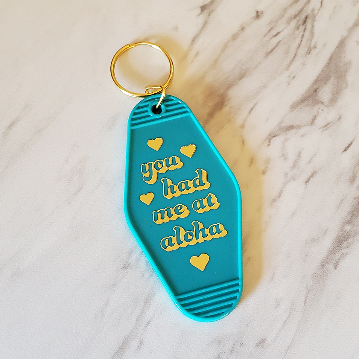 You Had Me at Aloha Motel Keychain